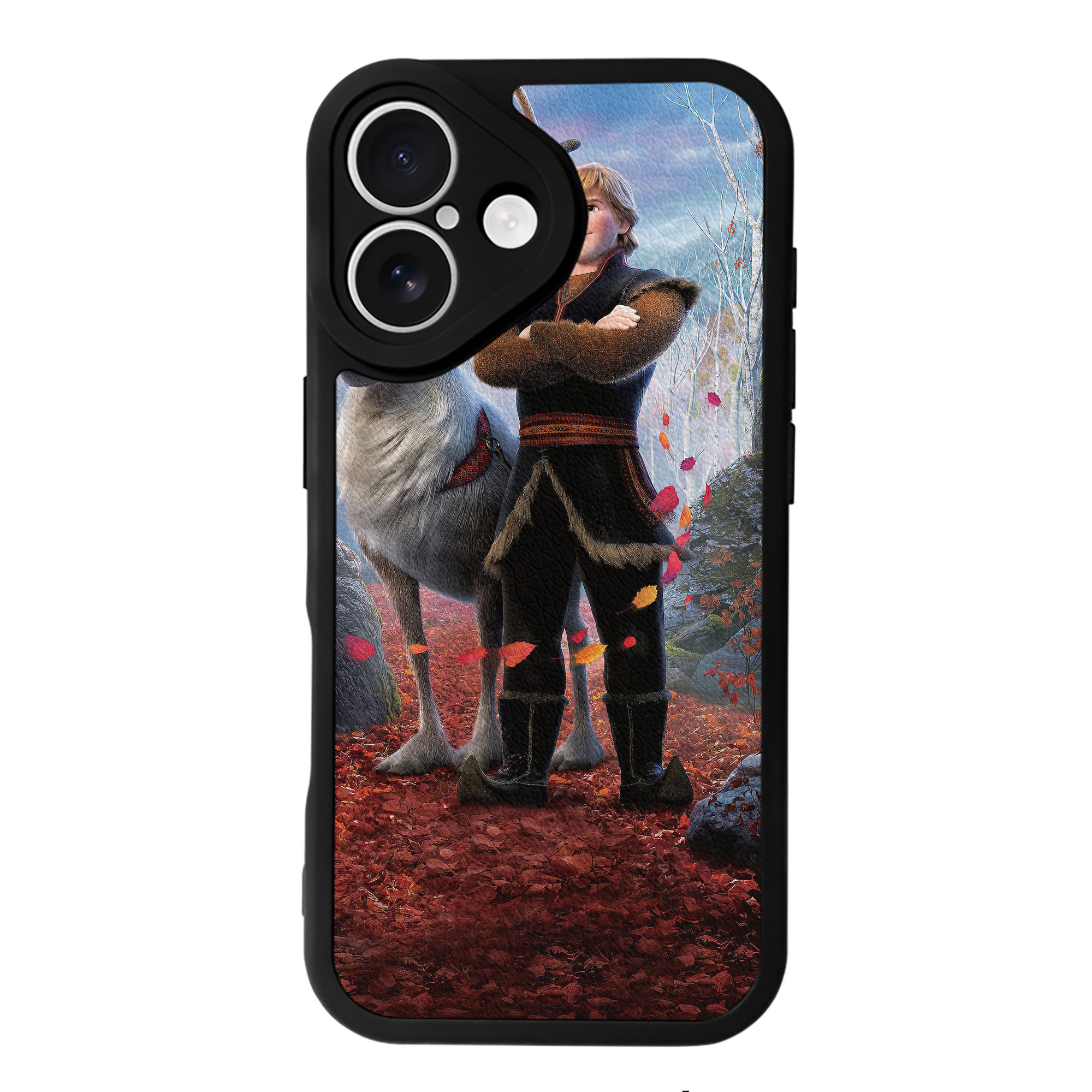 （画像用） アナと雪の女王 アンナ エルサ Frozen Anna Elsa 【iPhone 16シリーズ対応】シリコンスマホケース（レザー調） 材質：シリコン